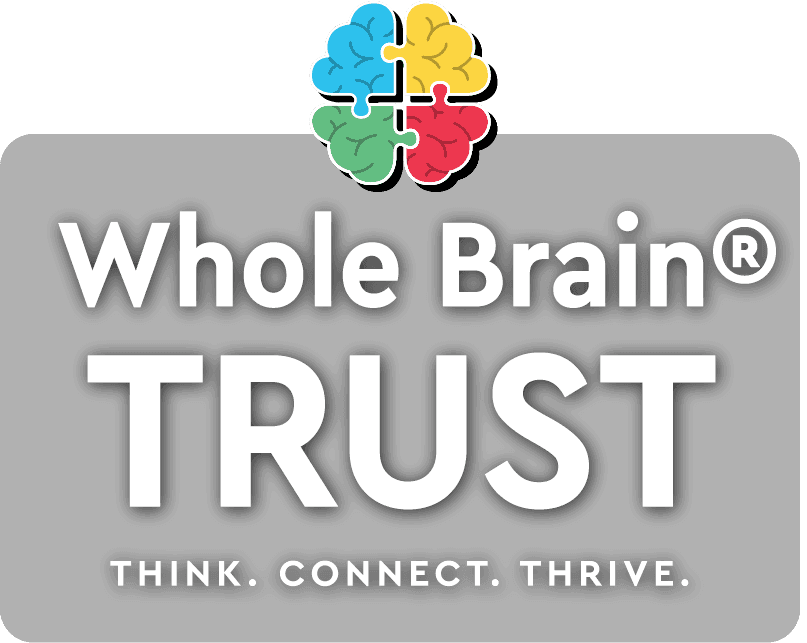 Whole Brain® Trust: Think. Connect. Thrive. logo